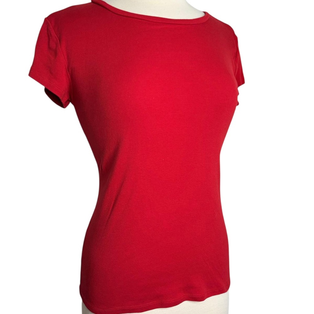 Liz Claiborne Vibrant Red Short Sleeve Tee